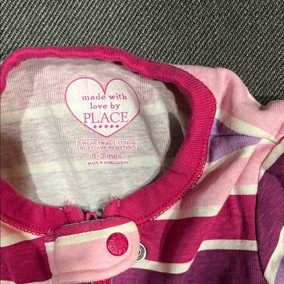 Colorful Striped Baby Onesie 0-3 Months Preloved - Picture 2 of 3